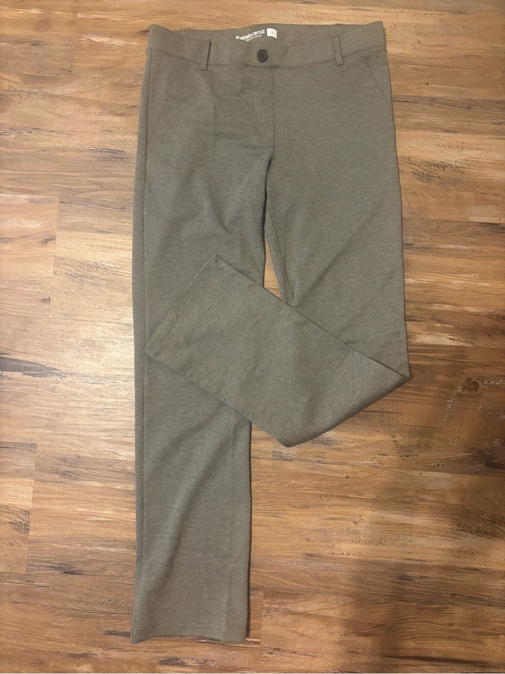 Betabrand Grey Straight-Leg Women's Trousers